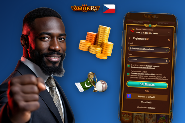 Mobilní obrazovka s aktivačním e-mailem pro ověření nového účtu v AmunRa Casino