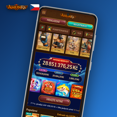 AmunRa Casino mobilní aplikace s živým stolem rulety od Evolution