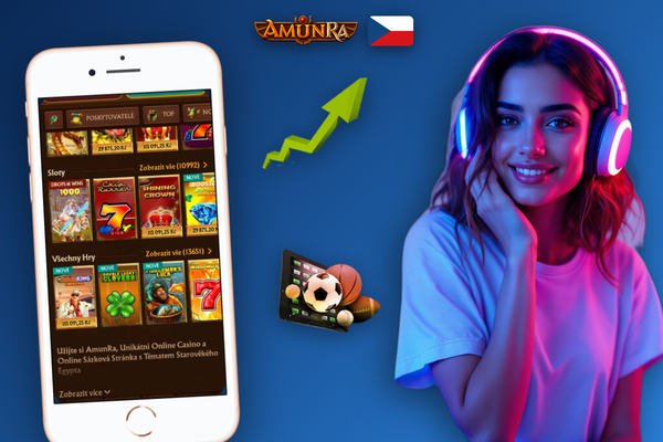 Biometrické přihlášení Face ID do AmunRa Casino app na iOS zařízení