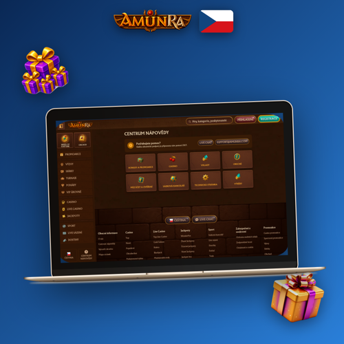 Přátelský agent zákaznické podpory AmunRa Casino s headsetem připravený pomoci 24/7