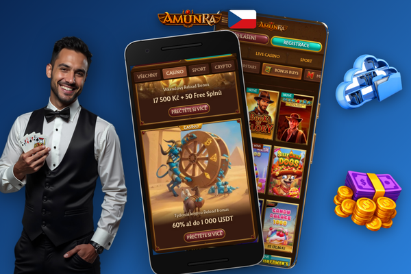 Registrační formulář AmunRa Casino se zvýrazněným polem pro zadání promo kódu GIFTCZ7