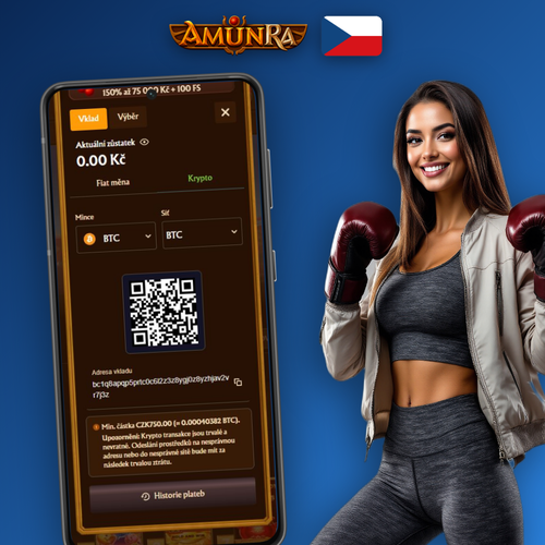 Pokladna AmunRa Casino s logy Visa, Mastercard, Skrill a Bitcoin od 250 CZK
